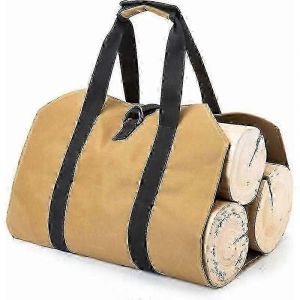 Sac À Bûches De Cheminée En Toile,Sac À Bûches En Toile De Grande Capacité Sac À Bûches En Toile Résistant À L'eau Sac À Bûches Pliant En Bois De Chauffage En Toile Pour Cheminée Intérieure Ga - Neuf