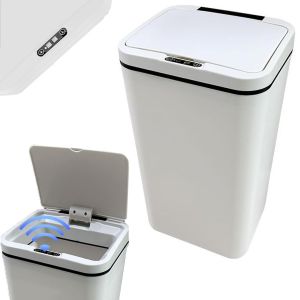 Poubelles Avec Capteurs, Poubelle Cuisine 12L Automatique,Poubelle Automatique,Poubelle Intelligente,Convient Pour Les Cuisines,Salles De Bains,Bureaux Et Toilettes(Blanc) (Piles N[APP8810292] - Neuf