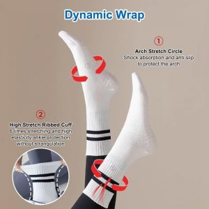 Lot De 4 Paires Chaussettes Antid&eacute;rapantes Femmes, Chaussettes De Yoga Et Pilates Femme En Coton, Absorbe Les Chocs Et Respire Pilates Socks, Pour Les Pieds Nus, Danse, Fitness (Taille 35-39) - Neuf