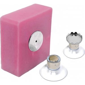 SJZG-Lot De 2 Porte-Savons Magn&eacute;tiques &Agrave; Ventouse | Design Simple & Fixation Puissante | Acier Inoxydable | Support Mural | Sans Per&ccedil;age | Salle De Bain | Cuisine | Wc - Neuf