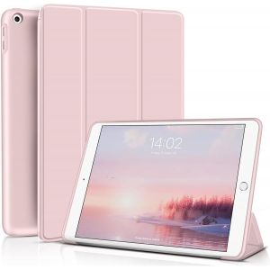 LORANKA-Coque Compatible iPad 9&egrave;me G&eacute;n&eacute;ration 2021/ iPad 8&egrave;me G&eacute;n&eacute;ration 2020/iPad 7&egrave;me G&eacute;n&eacute;ration 2019, Veille/R&eacute;veil Automatique Smart Folio Coque Case pour iPad 10.2 Pouces, Rose - Neuf