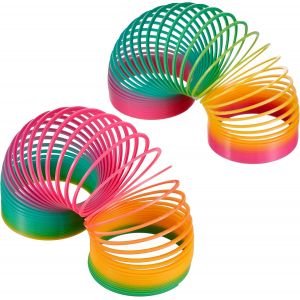 MEVRONISSHOP-2 Jouets &agrave; Ressort Magiques G&eacute;ants Arc-en-Ciel pour Gar&ccedil;ons & Filles, XL - Calendrier de l'Avent, Cadeau de No&euml;l, Pochette Surprise - Solide & Color&eacute; - Neuf