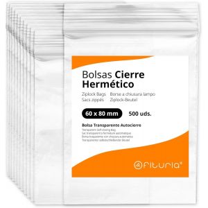 Sacs En Plastique Transparent Hermétiquement Scellés Idéaux Pour Congeler Les Aliments,Conserver Les Documents,Sacs S Et De Conservation-Ofituria,500 Pièces,60 X 80 Mm - Neuf
