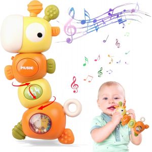 TDRFL-Jouet Sensoriel 4 En 1 Pour Bébé-Montessori Dentition Jouet Bebe De 0 3 6 9 12 18 Mois Nouveaux-Nés-Cadeau Naissance Garcon Fille De 1 À 3 Ans. - Neuf