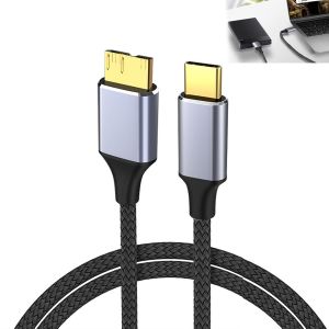 JGD-C&acirc;ble USB C Vers Micro B 0,3m&iquest;USB 3.1 Avec Des Vitesses De Transfert De 10 Gbps&iquest;Connecteur M&acirc;le USB C Vers M&acirc;le Micro B Pour Disque Dur Externecable Usb C Vers Micro Usbcable Disque Dur - Neuf