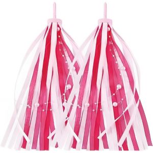 Kal-1 Paire Guidon Streamers, Enfant Vélo Rubans Tassel Guidon Glands Décoration Pour Vélo Pour Enfants, Scooter Filles Garçons Facile À Attacher Au Guidon De Vélo De Tricycle De Scooter - Neuf