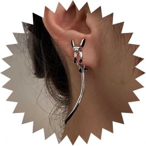 Boucles D'oreilles Renard Vintage Boucles D'oreilles Renard Argenté Boucles D'oreilles Renard Longue Queue Boucles D'oreilles Pendantes Animaux Boucles D'oreilles Avant Arrière Bijoux - Neuf