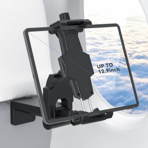 Support Tablette Pour Avion Avec Rotation À 360 Degrés, Support De Téléphone Pour Avion, Support Tablette Voiture Pour Appuie-Tête, Voyage Accessoires Compatible Avec Ipad, Téléphone, Switch - Neuf