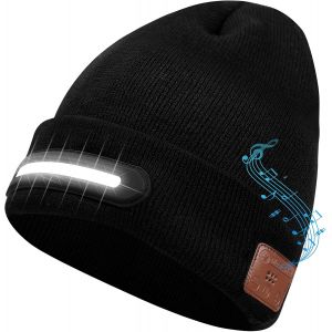 Jexnovashop-40 Led Bonnet Bluetooth Avec &Eacute;clairage, Casquette Led Unisexe Avec &Eacute;couteurs Et Haut-Parleurs St&eacute;r&eacute;o Int&eacute;gr&eacute;s, Cadeau Unique Pour No&euml;l Ou Un Anniversaire, Pour Homme, Femme, Mari, Adolesc - Neuf