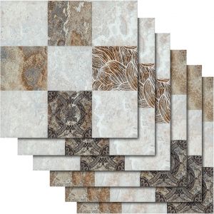 30 Morceaux De Mosa&iuml;que Stickers Auto Adh&eacute;sif Imperm&eacute;able &Agrave; L'eau De Carreaux De Marbre Auto-Adh&eacute;sif, Autocollant De Mur De D&eacute;coration Pour La Cuisine, La Salle De Bains-20x20cm(Marbre) - Neuf