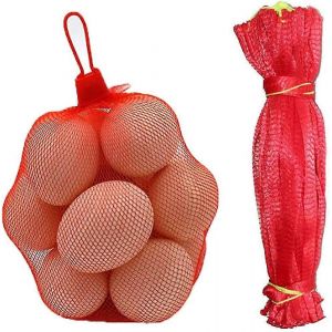 200 Pi&egrave;ces De Nylon Emballage De Fruits Et L&eacute;gumes Filet Oeuf Sac En Maille (Rouge)/Yy - Neuf