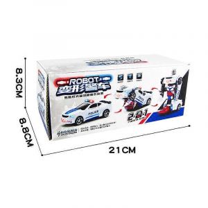 Dancing Deformation Rotating Universal Police Car Electric Stunt Car With Lights Automatically Open the Door Boy Childrens Toys-FW-2038A - Neuf