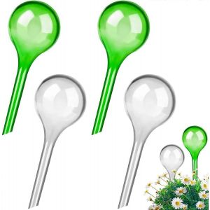 Lot de 4 grandes boules d'arrosage pour plantes - 25,5 x 8 cm pour plantes en pot - Neuf