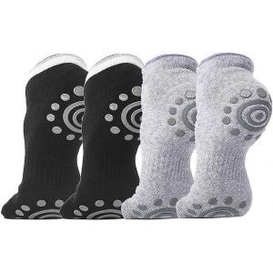 Chaussettes De Yoga Et De Pilates Antidérapantes De Qualité Supérieure Pour Femmes Avec Soutien De La Voûte Plantaire - Confortables, Durables Et À Traction Améliorée Pour Une Pratique En Toute Sécurité - Neuf