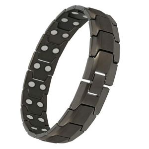 Bracelets Magnétiques Pour Hommes, Bracelet En Acier Titane, Aimant Ultra Résistant, Double Rangée, 3 500 Gauss - Neuf