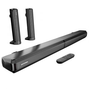 Ultimea Apollo S40 Barre de son 2.2CH 40W pour appareils TV, s&eacute;parable 2-en-1, Bluetooth 5.0, 2 tweeters et 2 woofers int&eacute;gr&eacute;s - Neuf