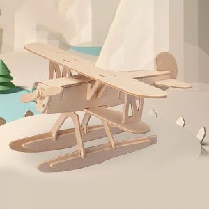 1set Puzzle 3d Capacit&eacute; De R&eacute;solution De Probl&egrave;mes Avions En Bois Respectueux De L'environnement Puzzle 3d Pour Boys_D - Neuf