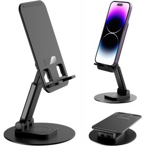 JGD-PZOZ Support de t&eacute;l&eacute;phone pour bureau, iPhone et t&eacute;l&eacute;phone portable Noir - Neuf