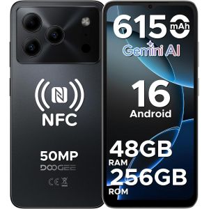 MEVRONISSHOP-NOTE56 Plus Android 16 Telephone Portable, 48Go+256Go/2TB, Smartphone Pas Cher, 50MP+8MP, Smartphone Octa Core 6.56"" HD+ 90Hz, 6150mAh, D&eacute;bloqu&eacute; 4G Dual SIM, Fingerprint/Face ID/NFC/OTG, - Neuf