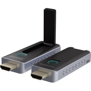 MEVRONISSHOP-Wireless HDMI Extender Stream S2 Pro - Pr&eacute;sentation sans Application - 1080p/60Hz, AirPlay & Miracast, Jusqu&iquest;&agrave; 20 &eacute;metteurs - Plug & Play en Salle de r&eacute;union - &Eacute;metteur HDMI sans Fil - Neuf