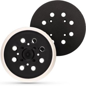 Lot de 2 disques Plateau de ponçage professionnel de 125 mm avec crochet et boucle,8 trous,compatible avec ponceuse excentrique Bosch PEX 300 AE et PEX 400 AE - Neuf