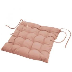 Coussin De Chaise - Essentiel - 40 X 40 Cm - Rose Poudre - 100% Polyester - Neuf