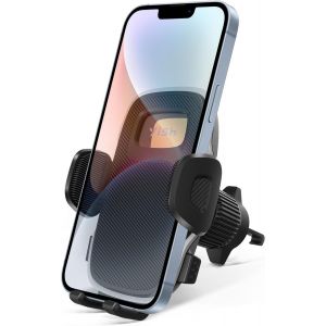 Support Telephone Voiture:360&deg; Rotation Porte Telephone Voiture, [Clip Am&eacute;lior&eacute;] Socles de T&eacute;l&eacute;phone Portable pour Automobile avec iPhone, Samsung, Google, Sony etc. (Black) - Neuf