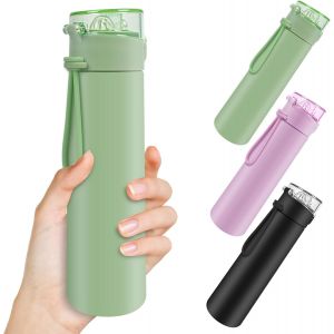 250ml Petite Bouteille Isotherme, Gourde Isotherme Avec Couvercle Verrouillable Anti-Fuite, Bouteille D'eau Acier Inoxydable À Double Paroi, Sans Bpa, Pour Running, École, Bureau (Vert) - Neuf