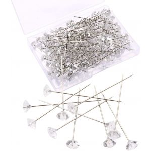 100 Pièces De Broche De Bouquet De Diamant, Broche Transparente, Broche De 2 Pouces - Neuf