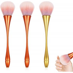 Kal-Lot De 3 Brosses À Poussière Pour Ongles - Grand Pinceau De Maquillage - Brosse De Nettoyage - Pinceau De Nettoyage - Pinceau De Manucure - Outils De Coupe Pour Nettoyer La Poussière - Poudre - Neuf