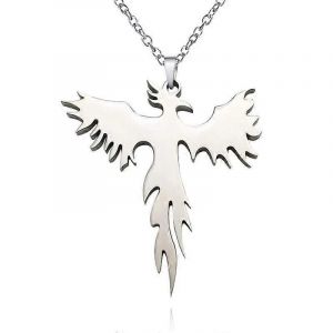 Hip Hop Rock Phoenix Titane Acier Colliers Pour Femmes Hommes Couleur Argent Phénix Oiseau Séculaire Pendentif Bijoux De Mode - Neuf