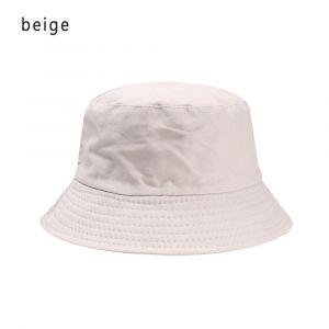 Chapeau Seau Panama Couleur Bonbon/Hip Hop Feuille D'érable Coton Pliable Mode D'été Soleil Casquette De Pêcheur À Dessus Plat Unisexe Casquettes D'extérieur - Type Beige - Neuf