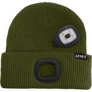 Unisexe Led Bonnet Lampe Frontale,Usb Rechargeable 4 Led Chapeau De Course Ultra Lumineux Lumi&egrave;re Hiver Chaud Tricot Bonnet Cadeaux Pour Hommes Et Femmes - Neuf