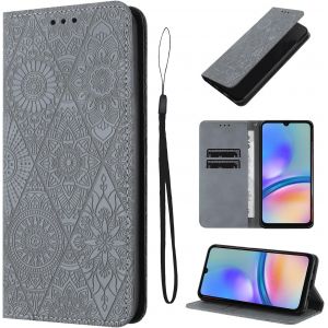 KAL-&Eacute;tui Pour Samsung Galaxy A05S 4G 6.7 Pouces Cuir Artificiel Coque Samsung A05S/Sm-A057 Avec Fente Pour Carte Coque Samsung A05S/Sm-A057 B&eacute;quille Housse, Gris - Neuf