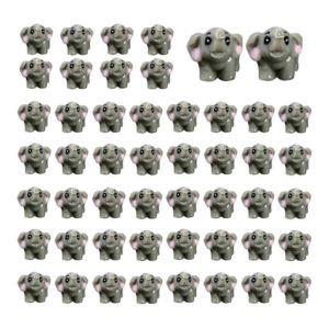Lot De 50 Mini Figurines D'animaux En Resine, Miniatures D'animaux Sauvages (Elephant) - Neuf