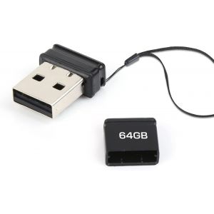 Cl&eacute; USB 2.0 64 Go, Mini Clef USB 64Go avec Lani&egrave;re M&eacute;moire de Stockage Externe USB Flash Drive &agrave; Haute Vitesse Compatible avec Ordinateur/PC/TV/Autoradio - Neuf