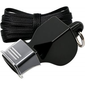 Acdsgd-Sifflet D'arbitre Pour Entra&icirc;neur Ou Sportif Professionnel Avec Cordon, Sifflet Sportif Haute Intensit&eacute; Pour Entra&icirc;neurs De Football, Basketball, Volleyball Et Sports De Plein Air (Noir) - Neuf