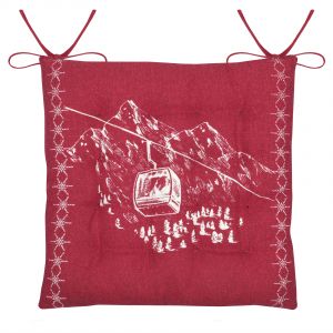 Galette De Chaise Inspiration Montagne T&eacute;l&eacute;cabine - Neuf