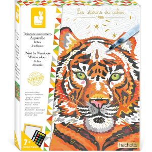KALANKA-- Coffret Peinture Par Num&iquest;&iquest;ro F&iquest;&iquest;lins - 2 Tableaux - Peinture Aquarelle - Les Ateliers du Calme - 7 Ans, J07954 - Neuf