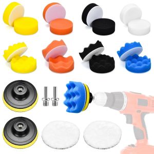 MEVRONISSHOP-Lot de 22 &eacute;ponges de polissage Pour ponceuse excentrique - Avec 2 adaptateurs M10 - Neuf