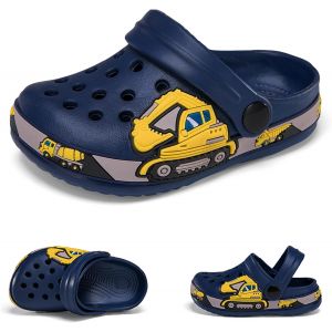 Kalanka-Sabots Mules Enfant Pantoufles Été Respirant Chaussures De Jardin Fille Garçon Dinosaure Sandales De Plage Maison Antidérapant Chaussons - Neuf