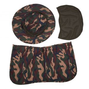 Chapeau De Pecheur En Nylon Respirant Avec Rabat De Cou Pour Homme Et Femme, Motif Camouflage - Neuf