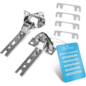 Lot de charni&egrave;res de porte pour Bosch Siemens Neff 268698 00268698 00268699 00268700 &Oslash; 30 mm 35 mm 42 mm avec 4 rondelles pour r&eacute;frig&eacute;rateur compatible avec Miele Whirlpool Brandt K&uuml;ppersbusch - Neuf