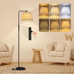 Nouvelhorizonstore-Lampadaire Led Pour Salon - Lampe Moderne D'arc Et D'angle R&iquest;&iquest;Glable Avec 3 Temp&iquest;&iquest;Ratures De Couleur 3000 K-6500 K Et Luminosit&iquest;&iquest; Sans &iquest;&iquest;Tapes - Ampoule Incluse 9 W - Neuf