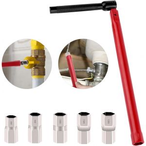 KALANKA-Cle pour Robinet Evier 13 mm et Adaptateur 8-12 mm Clé Serrage Robinet Evier Outil pour l'installation de Robinets pour Installations Sanitaires - Neuf
