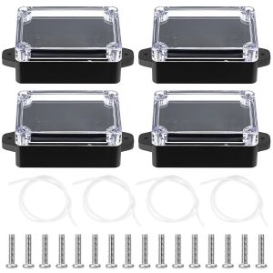 4 Pi&egrave;ces Boite de Derivation Etanche Exterieur IP65, Boitier Electrique en Plastique, Bo&icirc;tier de Projet &eacute;lectroniques Boite, Bo&icirc;tier de Jonction Distribution, avec Oreille Fixe - Neuf