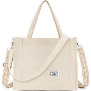 ERSHI-Tote Bag Sac en Velours Côtelé Bandouliere Cabas Femme Sac à bandoulière de grande capacité Sac fourre-tout Loisirs, travail[1 - Neuf