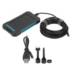 XYONG Endoscope industriel etanche P40 8 mm 2 MP, double objectif 1080p, camera serpent d'inspection, boroscope 2 m - Neuf