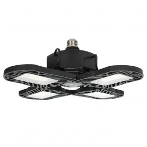 HJLIAN Plafonnier de garage a quatre feuilles E27/E26, 120 W, 4 x 48 LED, eclairage de mine pour entrepot, grange, 85-265 V - Neuf