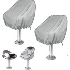 Housse De Siège De Bateau En Tissu Oxford 2 Pack Étanche Pour Banc D'extérieur - Neuf